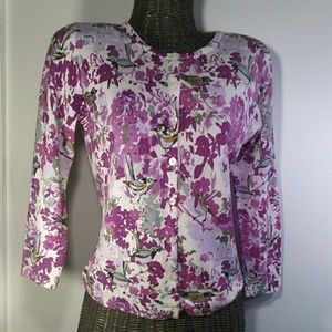 Garnet Hill ladies wool cardigan sz small